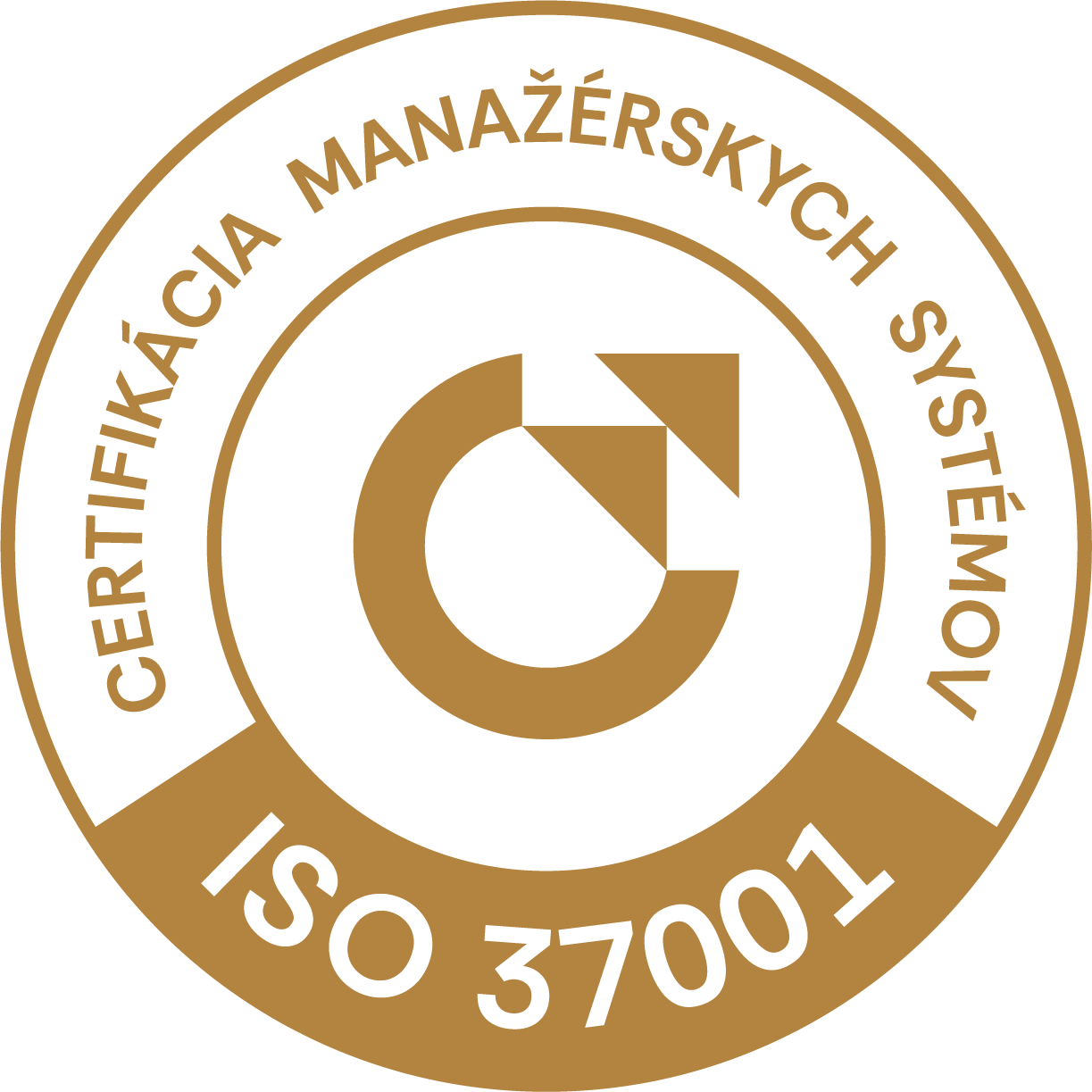 vzor certifikačnej známky ISO 37001 od CeMS